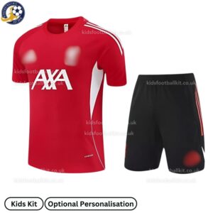 Lvr^_^pooI Training Men & Kids Football Kit 202526 - Red - front view